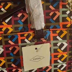 New Multicolored Fossil Bag